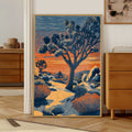 joshua Tree Sunset Print Desert Landscape Wall Art