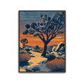 joshua Tree Sunset Print Desert Landscape Wall Art