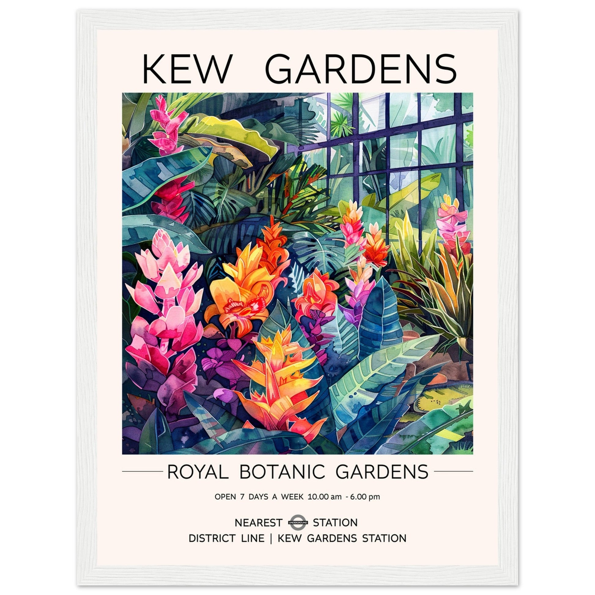 Kew Gardens London - Temperate House, Kew Garden Art Print, Kew Garden Poster, London Kew Garden, #illieeart