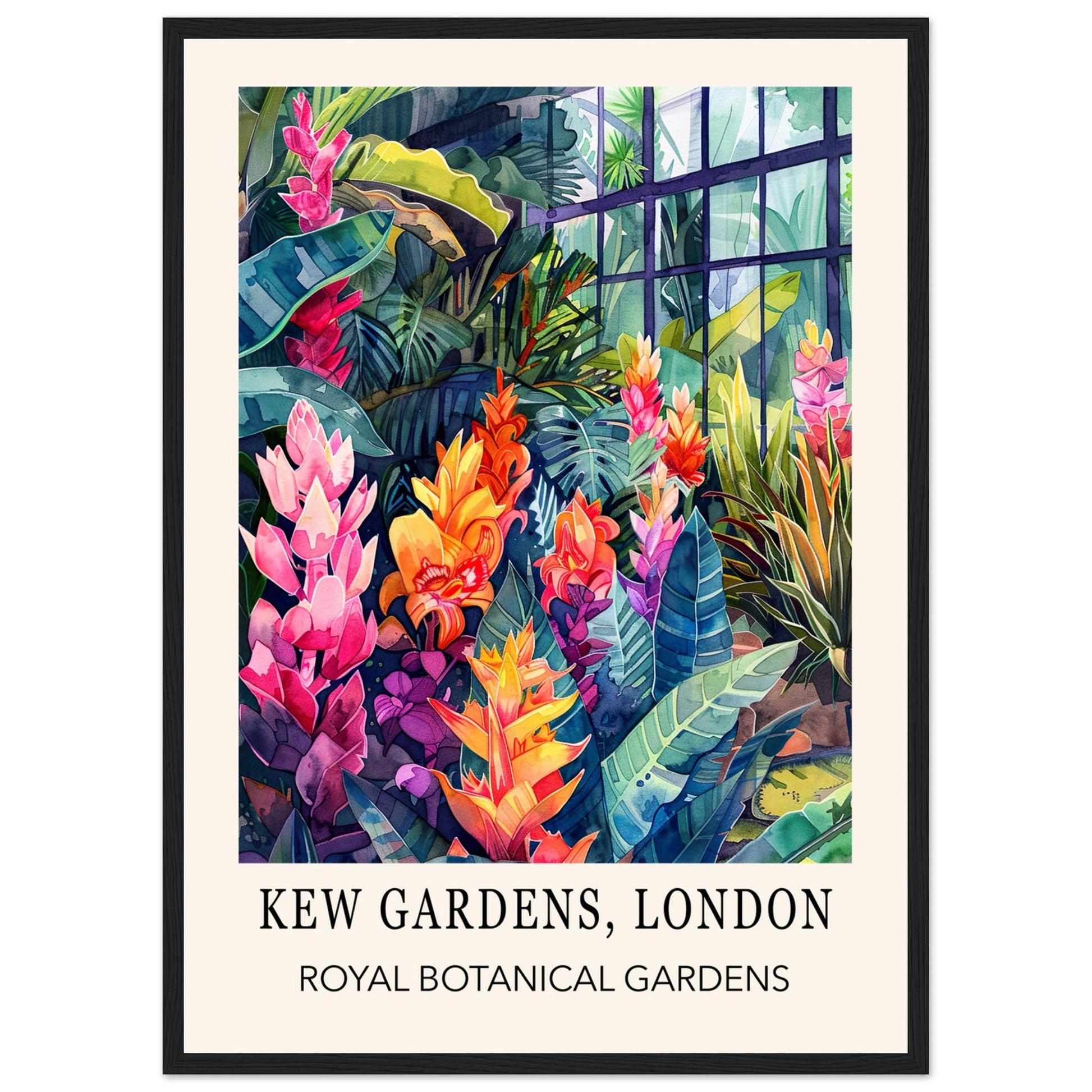 Kew Gardens London - Temperate House, Kew Garden Art Print, Kew Garden Poster, London Kew Garden, #illieeart