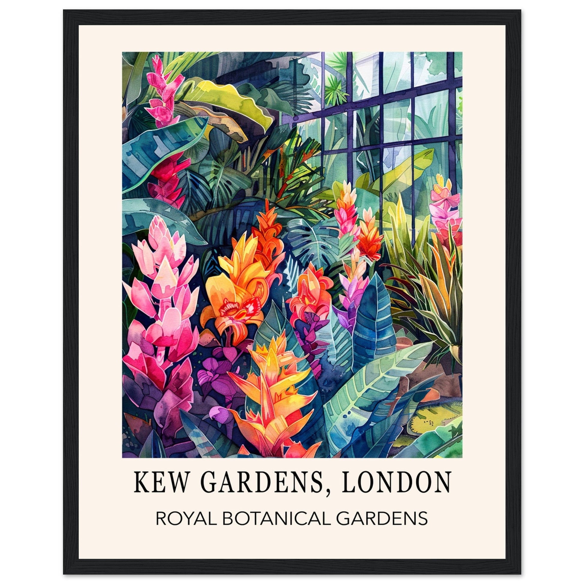 Kew Gardens London - Temperate House, Kew Garden Art Print, Kew Garden Poster, London Kew Garden, #illieeart