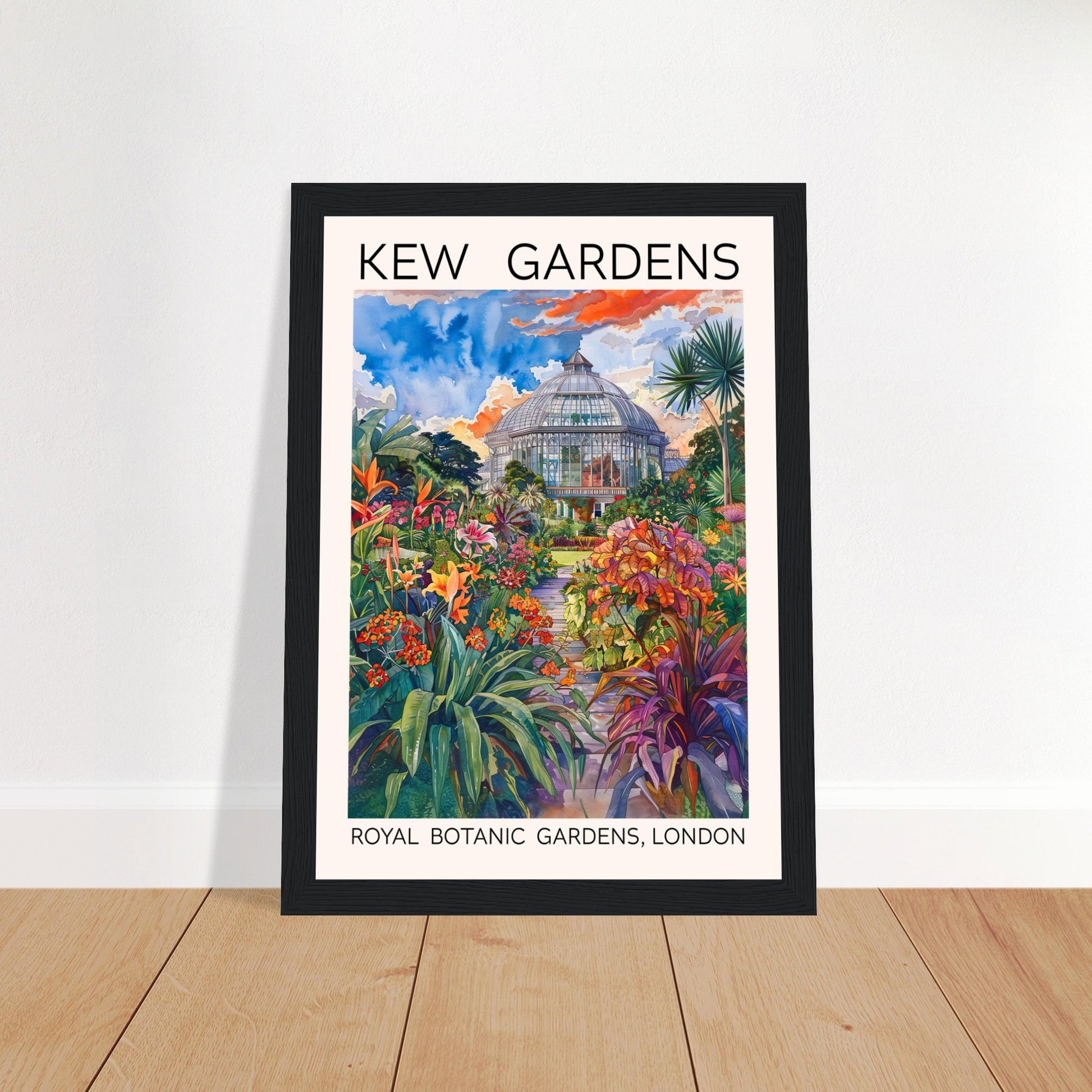 Kew Garden London, Framed Print, Botanical Print, Glass house, tropical flower, #illieeart