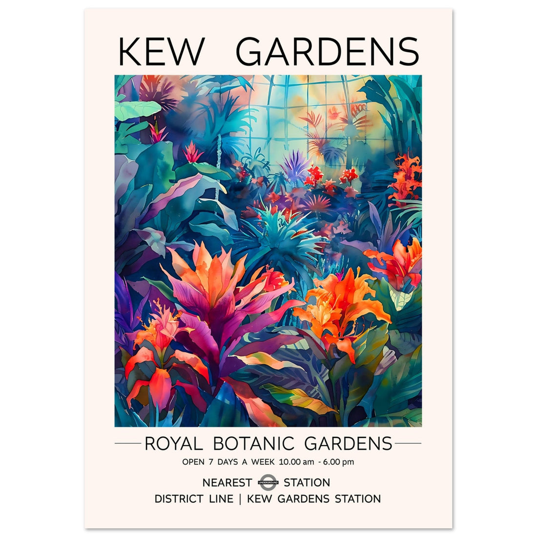 Kew Garden London Travel Print, , , , #illieeart