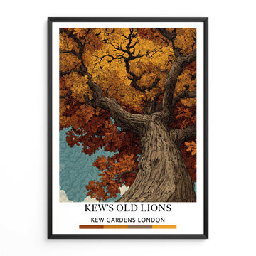 Kew Gardens London Old Lions Tree Print