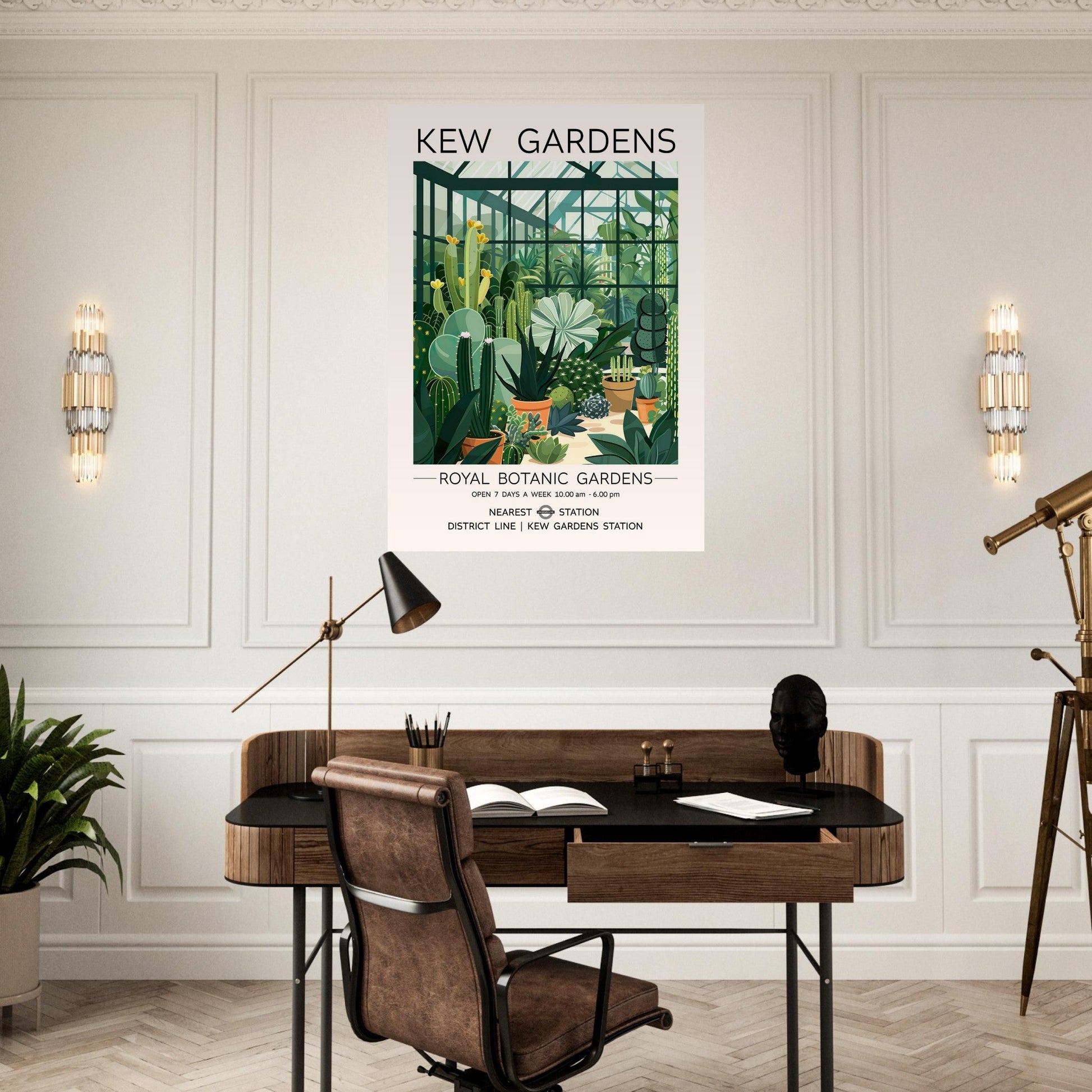 Kew Gardens London - The Cactus House Print, Botanical Print, Cactus Print, floral poster, #illieeart