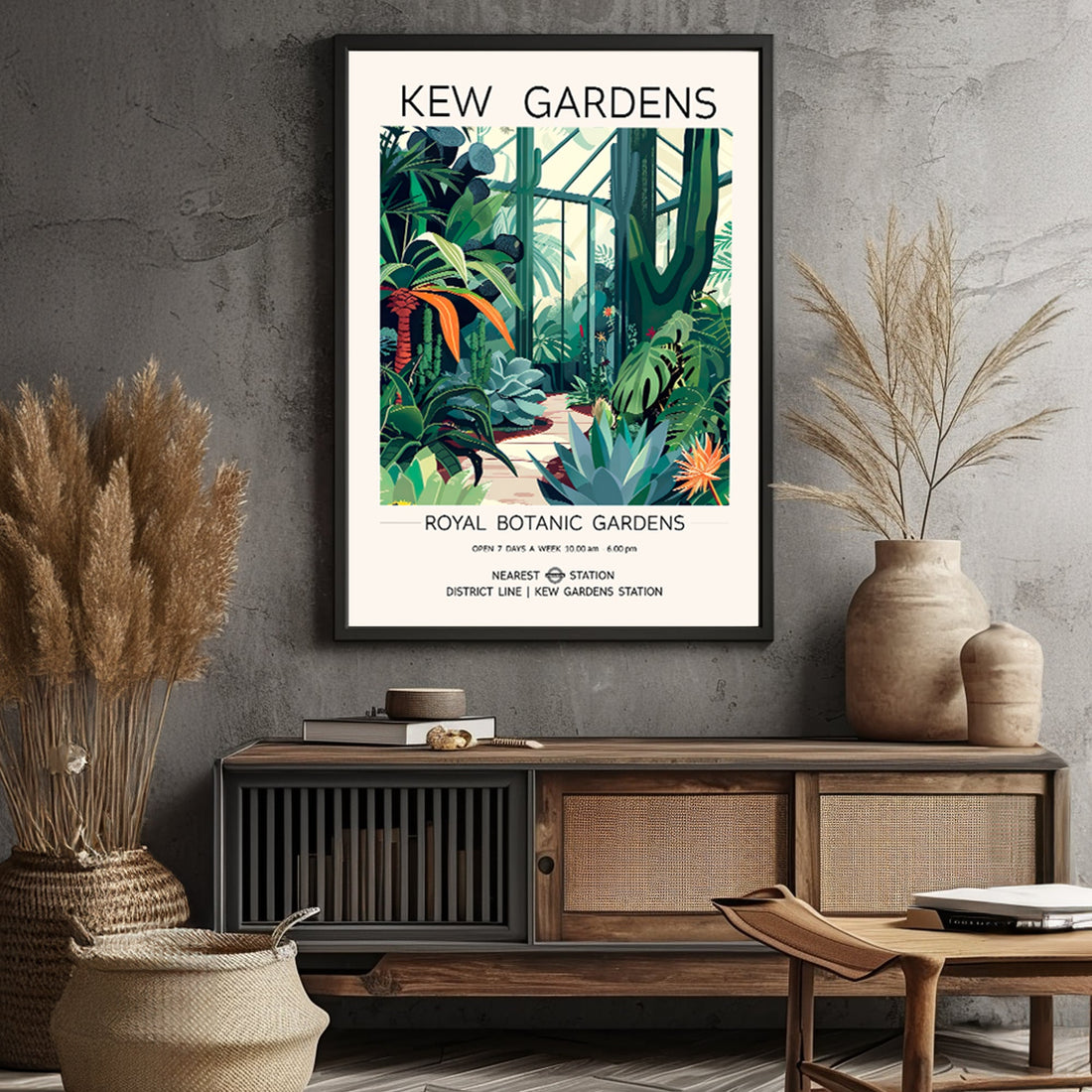 Kew Gardens London - The Cactus House Print, Botanical Print, floral poster, Travel Print, #illieeart