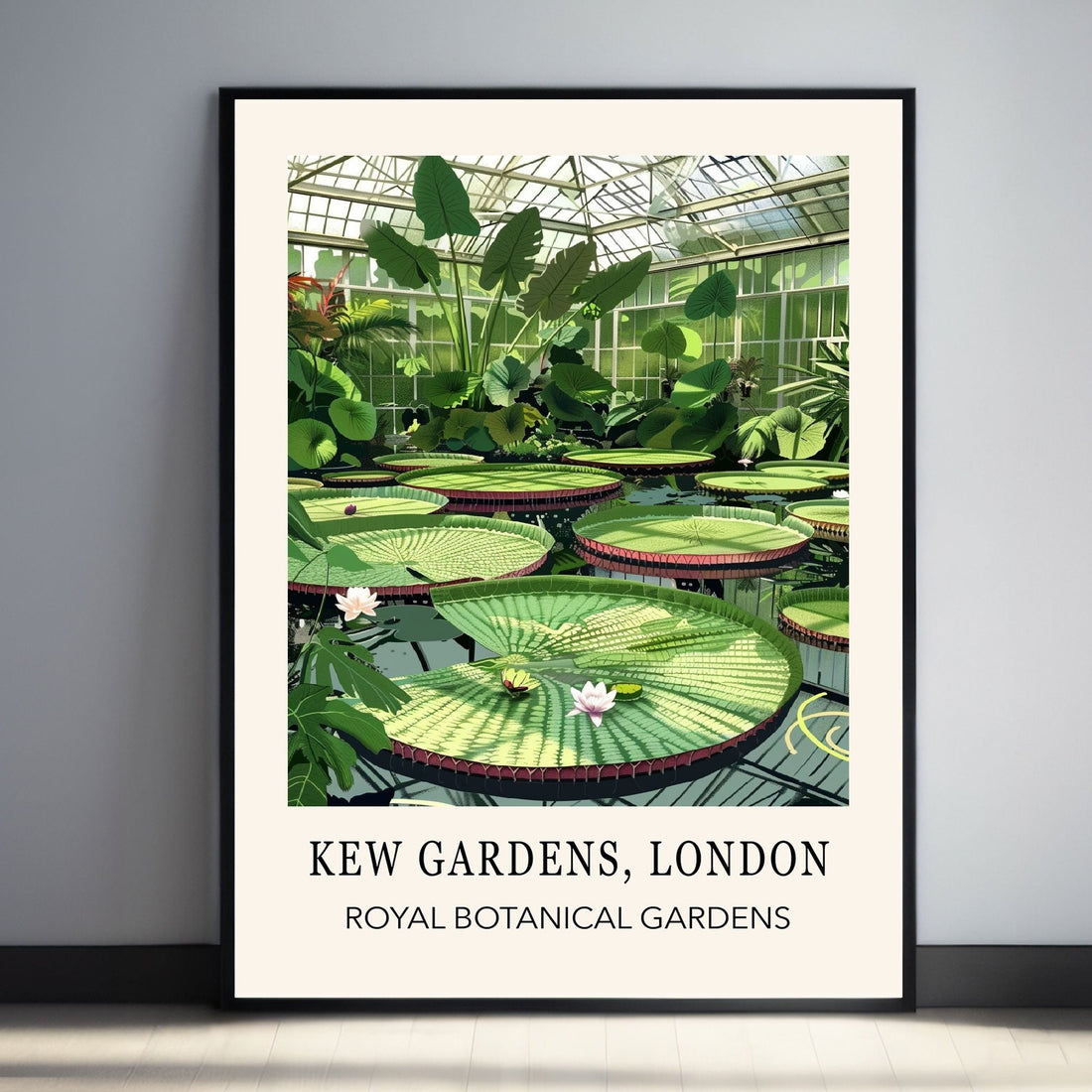 liily pads Kew Gardens London Print