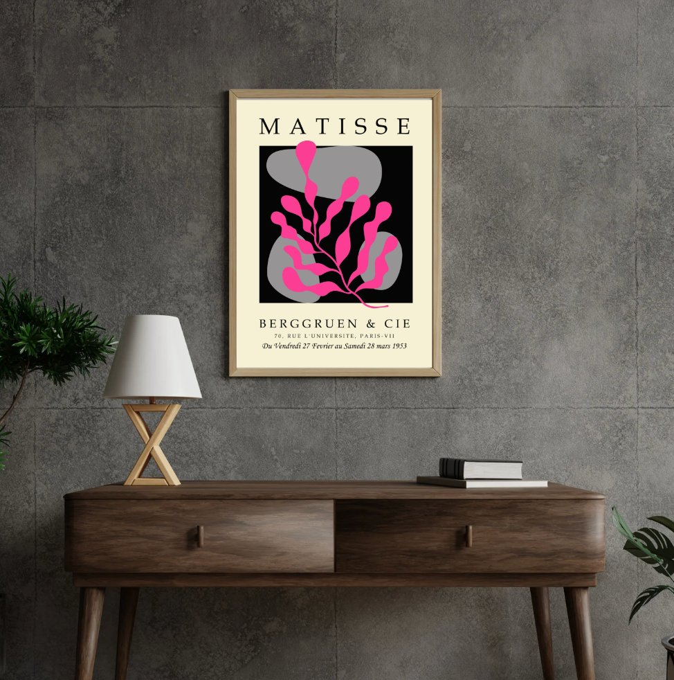 Matisse Print | Pink Botanical Wall Art | illiee art