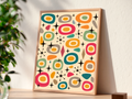 Mid Century Atomic Shape Print in mid century by classic Atomic Age design. Featuring atomic shapes and a retro mid century modern design. this artwork is designed for living rooms, bedrooms, home offices and gallery walls. Available as premium wall art and framed print
