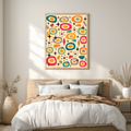 Mid Century Atomic Shape Print in mid century by classic Atomic Age design. Featuring atomic shapes and a retro mid century modern design. this artwork is designed for living rooms, bedrooms, home offices and gallery walls. Available as premium wall art and framed print