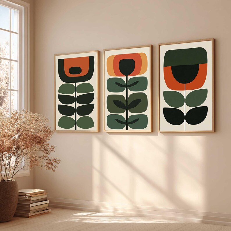 Mid Century Print Set of 3