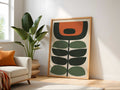 Mid Century Print Retro Botanical Art. Available as premium wall art 