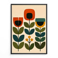 Mid Century Print Nordic Botanical wall art