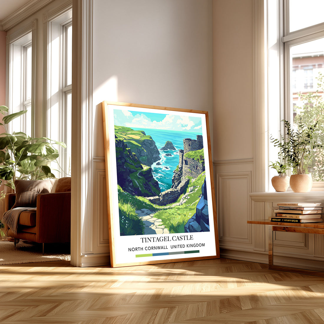 Travel Print England Cornwall Tintagel Castle