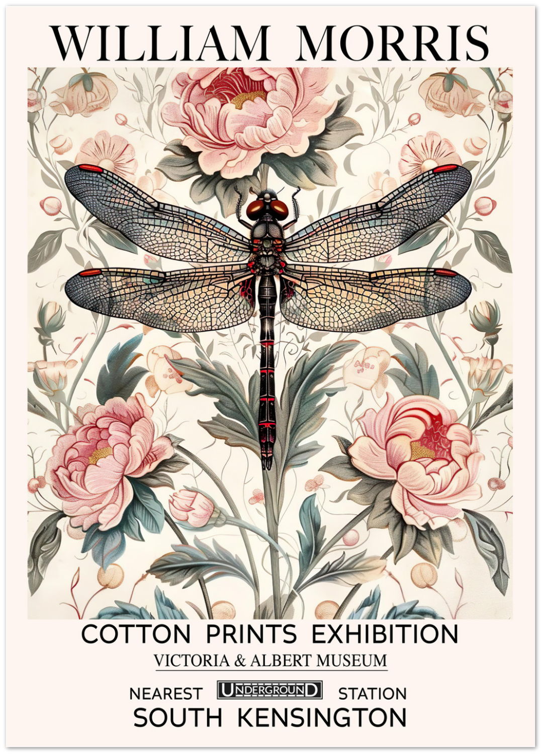 Dragonfly Wall Art 10 – Vintage Botanical & Floral Print
