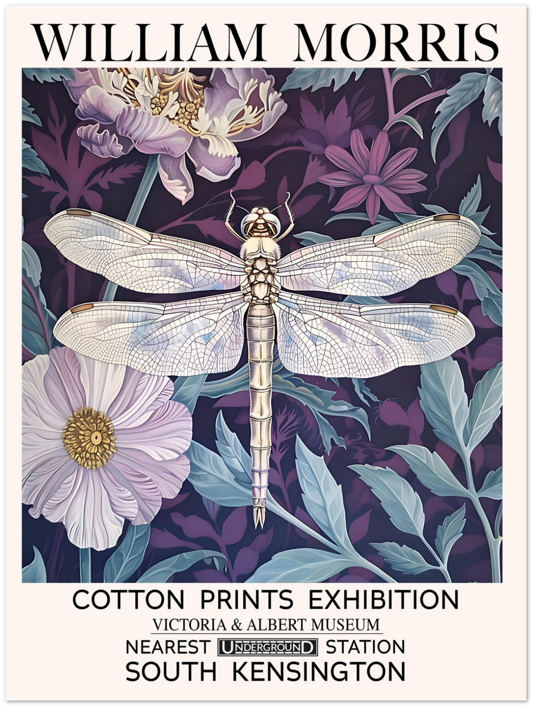 William Morris Purple Dragonfly 670 - Print Material