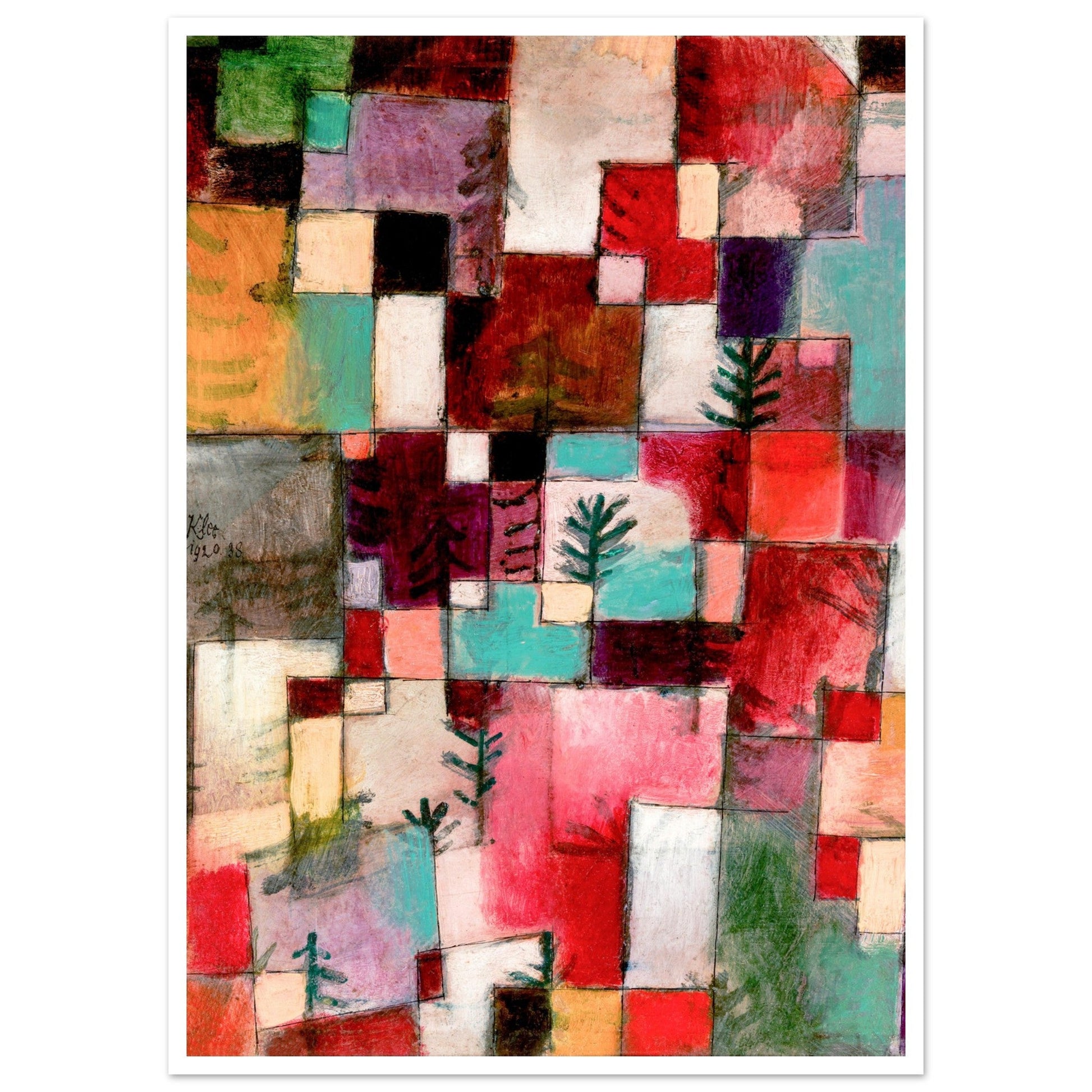 Paul Klee - Red Green and Violet–Yellow Rhythms, abstract, bauhau, paul klee, #illieeart