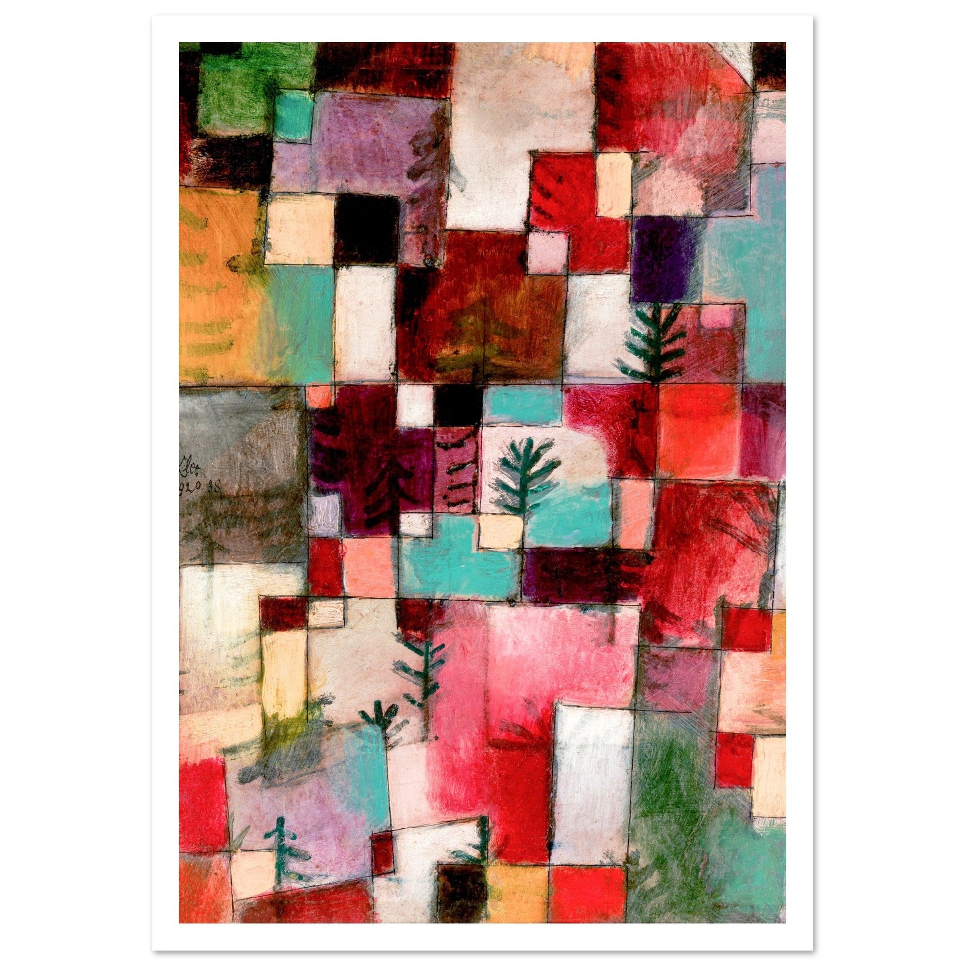 Paul Klee - Red Green and Violet–Yellow Rhythms, abstract, bauhau, paul klee, #illieeart