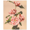 Peonies, floral, Japanese Vintage Art, Peonies Art Print, #illieeart