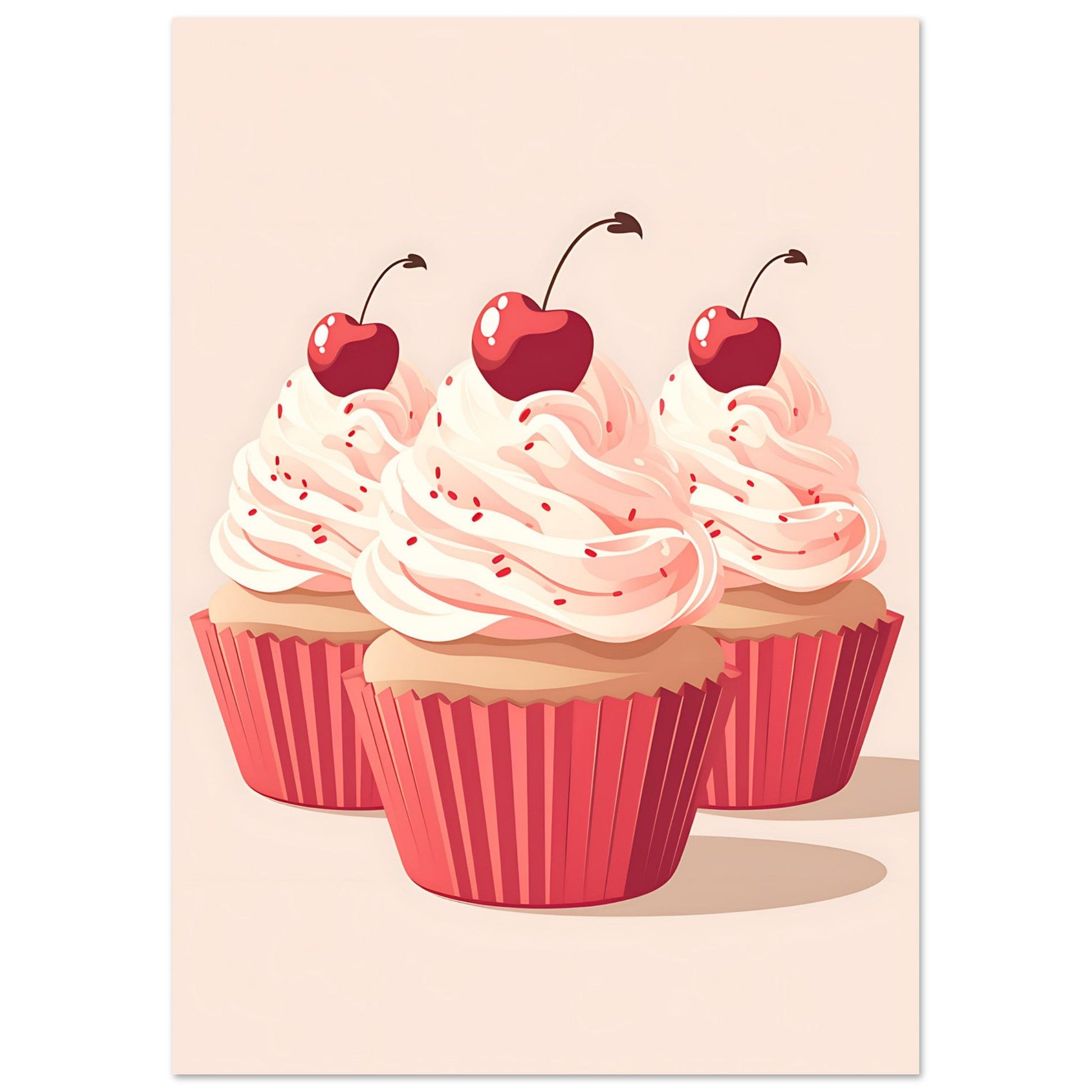 Pink Cherry Cup Cakes, Pink, , , #illieeart