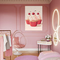 Pink Cherry Cup Cakes, Pink, , , #illieeart