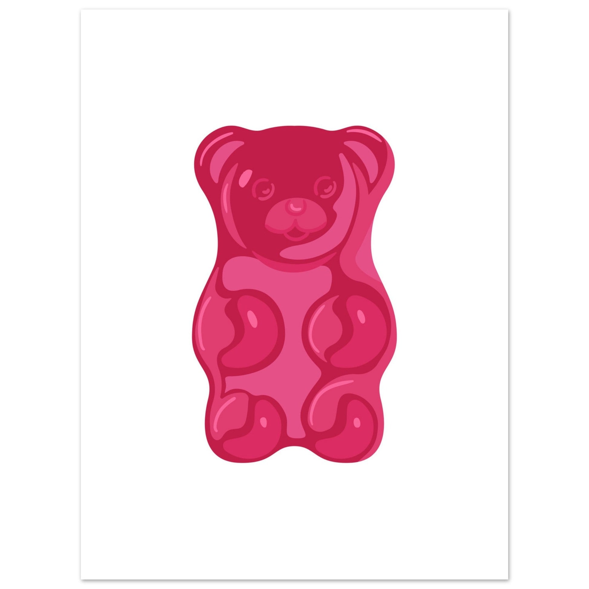 Pink Gummy Bear, Kids Room Print, , , #illieeart