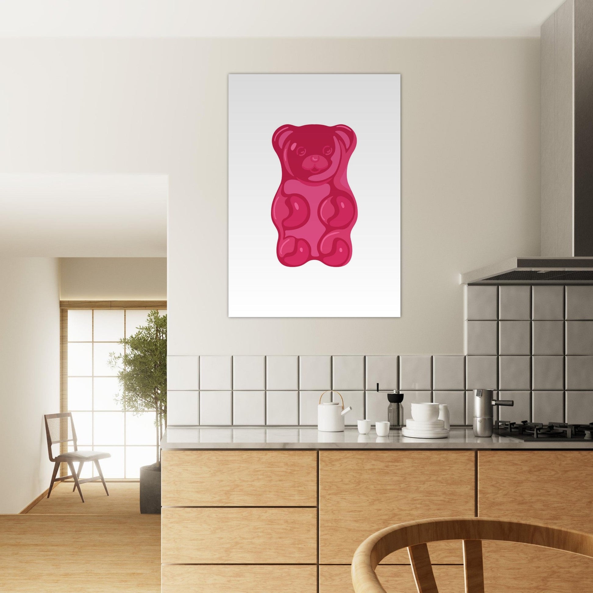 Pink Gummy Bear, Kids Room Print, , , #illieeart