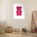 Pink Gummy Bear, Kids Room Print, , , #illieeart