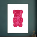 Pink Gummy Bear, Kids Room Print, , , #illieeart