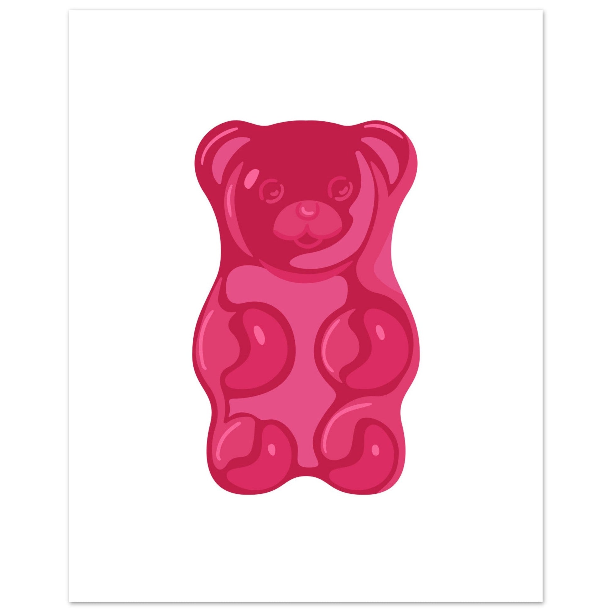 Pink Gummy Bear, Kids Room Print, , , #illieeart