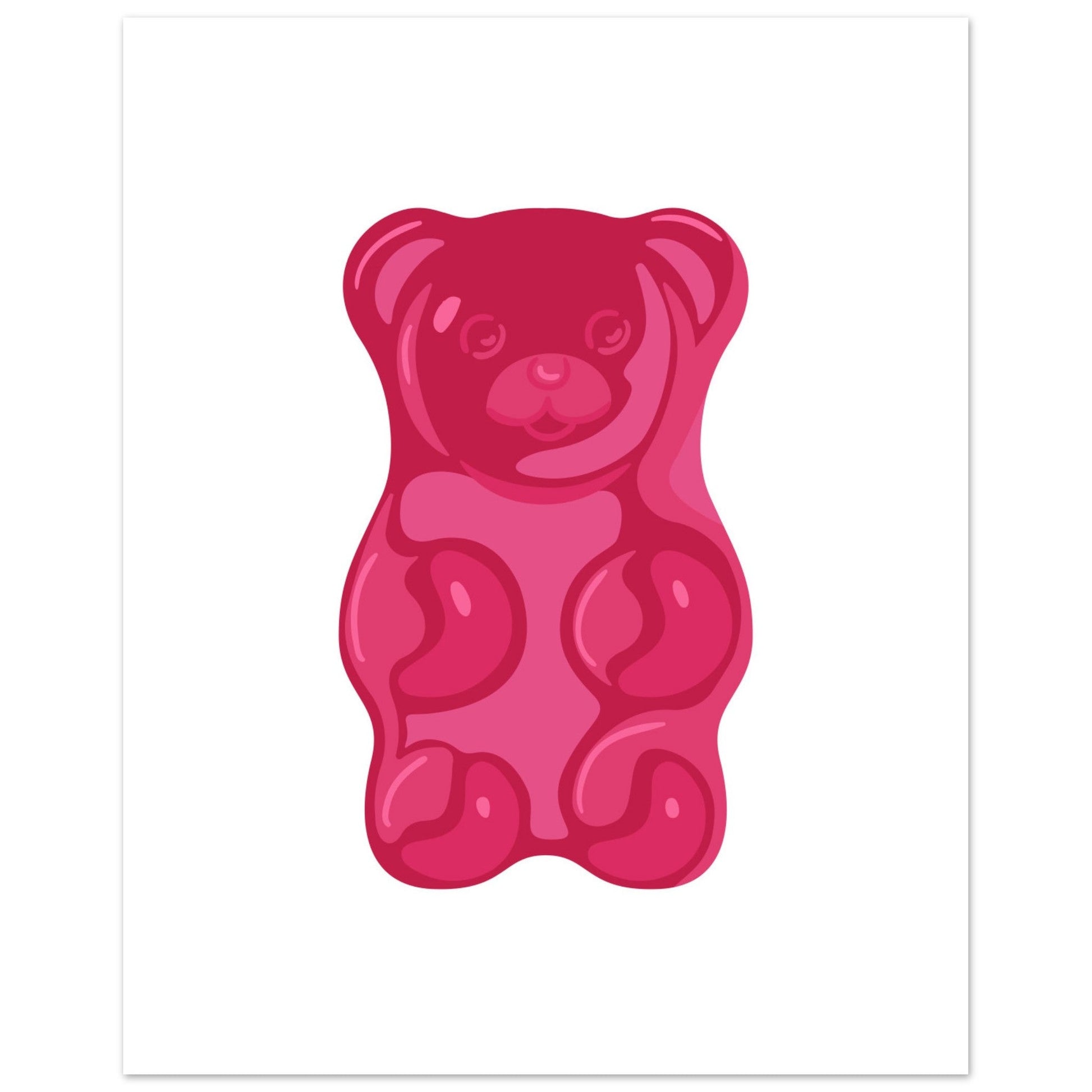 Pink Gummy Bear, Kids Room Print, , , #illieeart