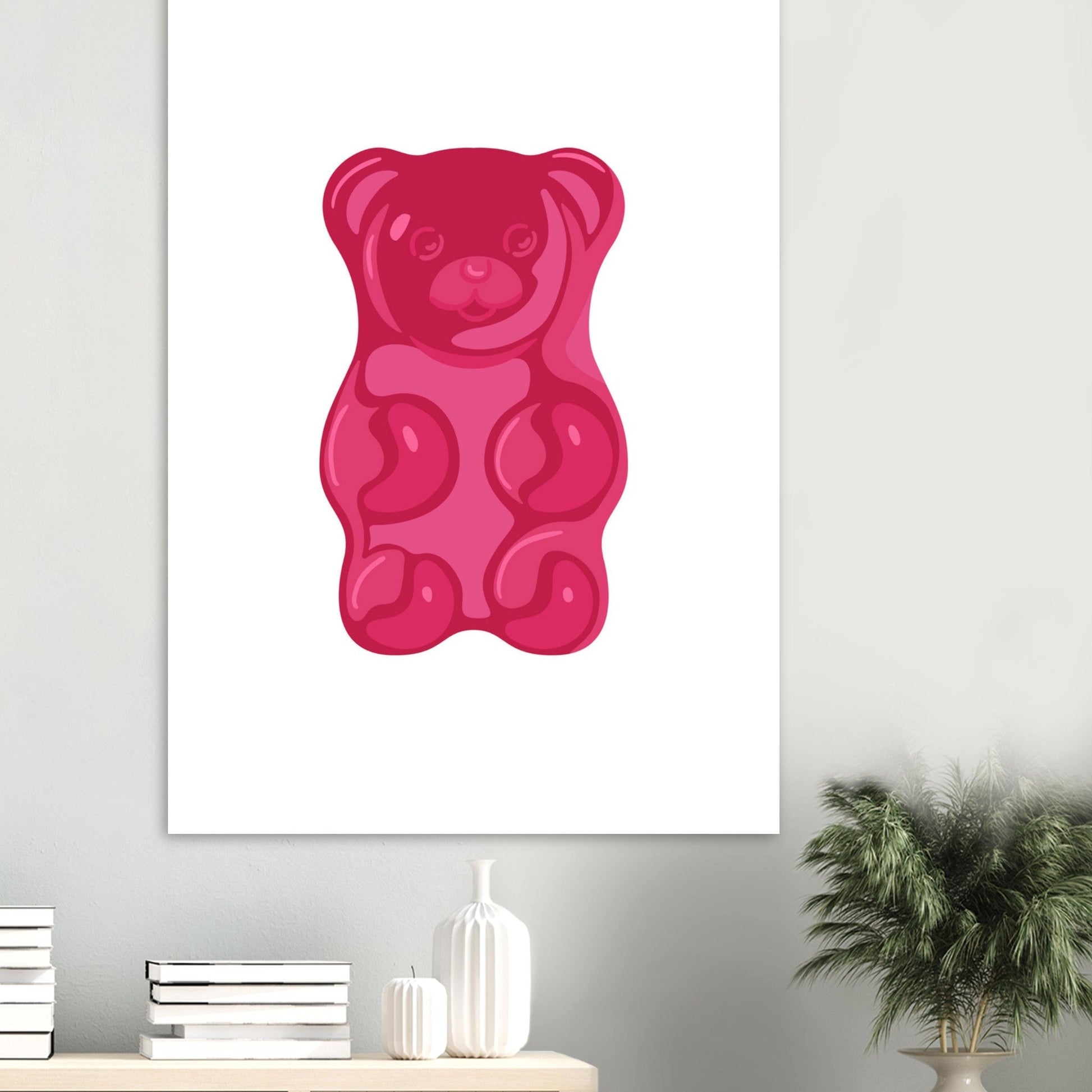 Pink Gummy Bear, Kids Room Print, , , #illieeart