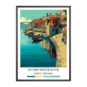 Travel Print Porto Portugal Duoro River