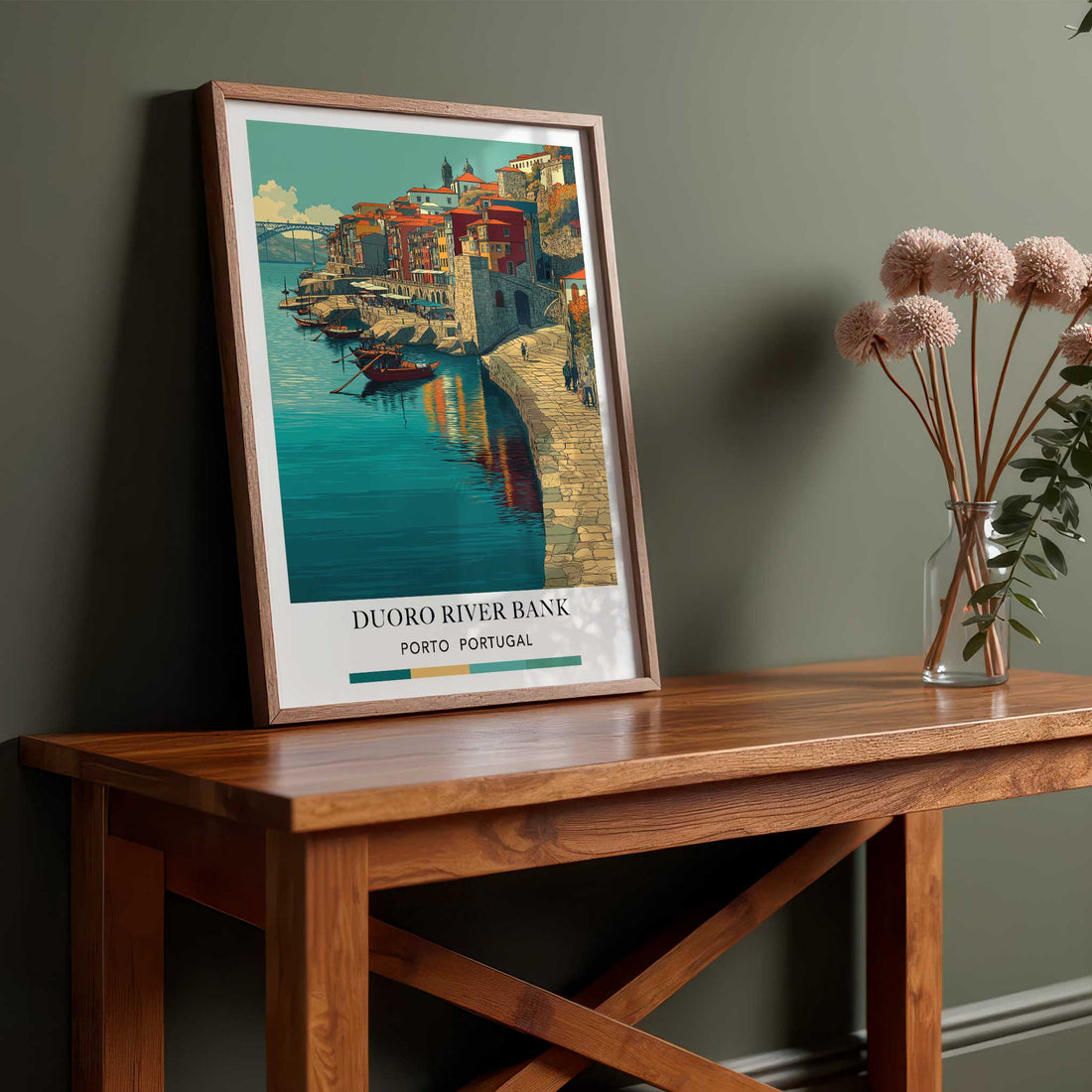 Travel Print Porto Portugal Duoro River