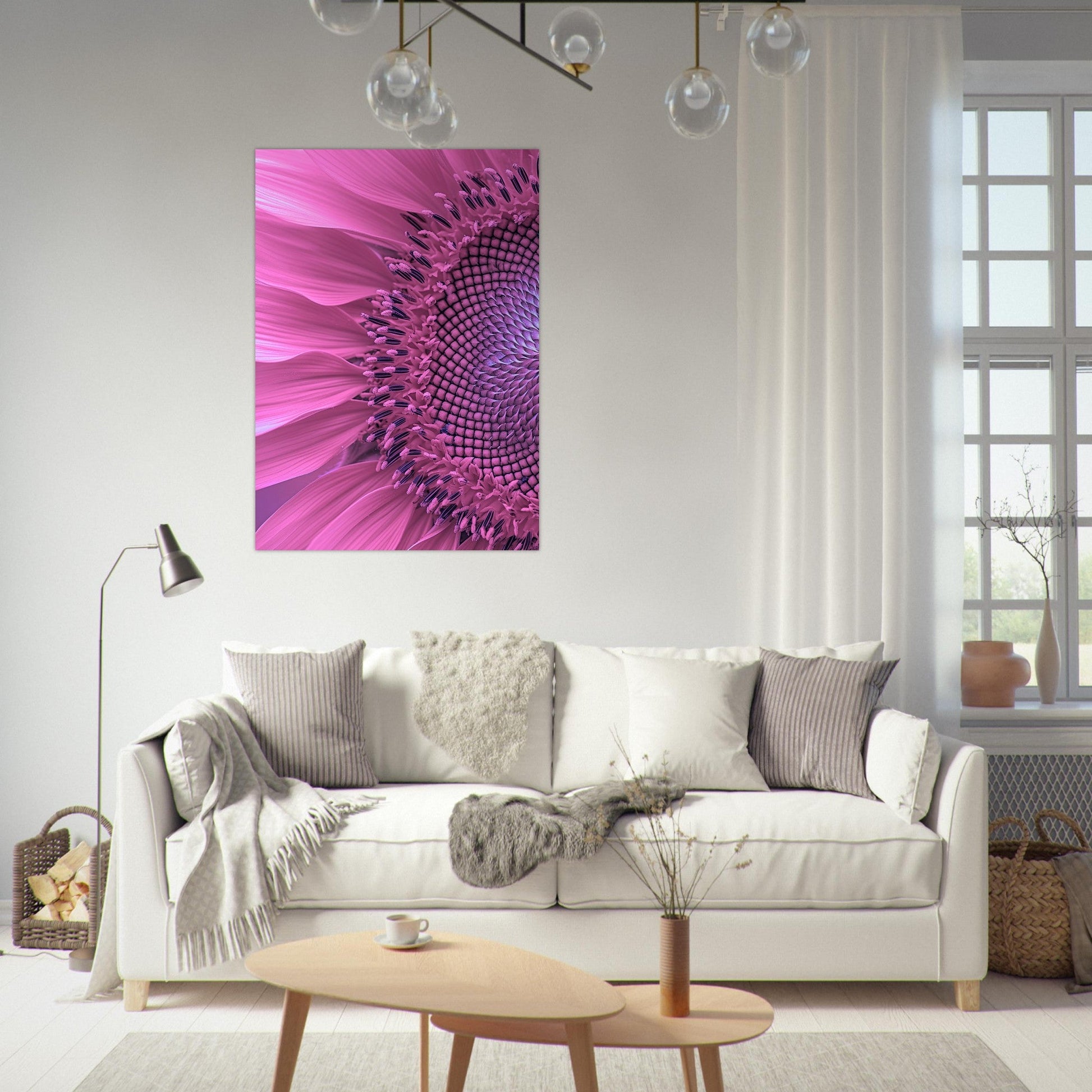 Purple Sunflower, Big Flower Print, Purple Sunflower, , #illieeart