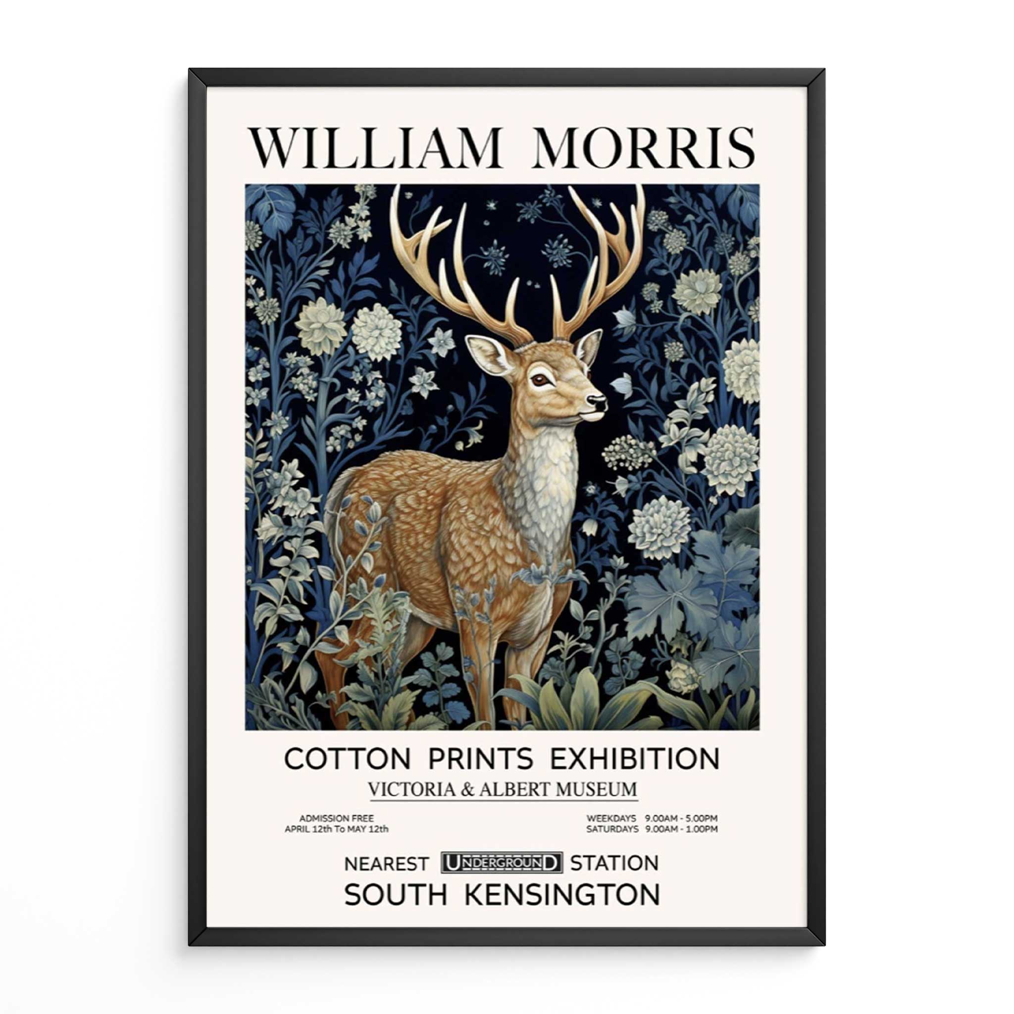 Buy Reindeer Wall Art • Vintage Animal Art Print & Wildlife Prints For Living Room Bedroom Decor •  Featuring Woodland, Botanical and Floral Patterns. 