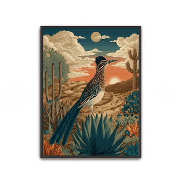 Roadrunner Wall Art Southwest Bird Print