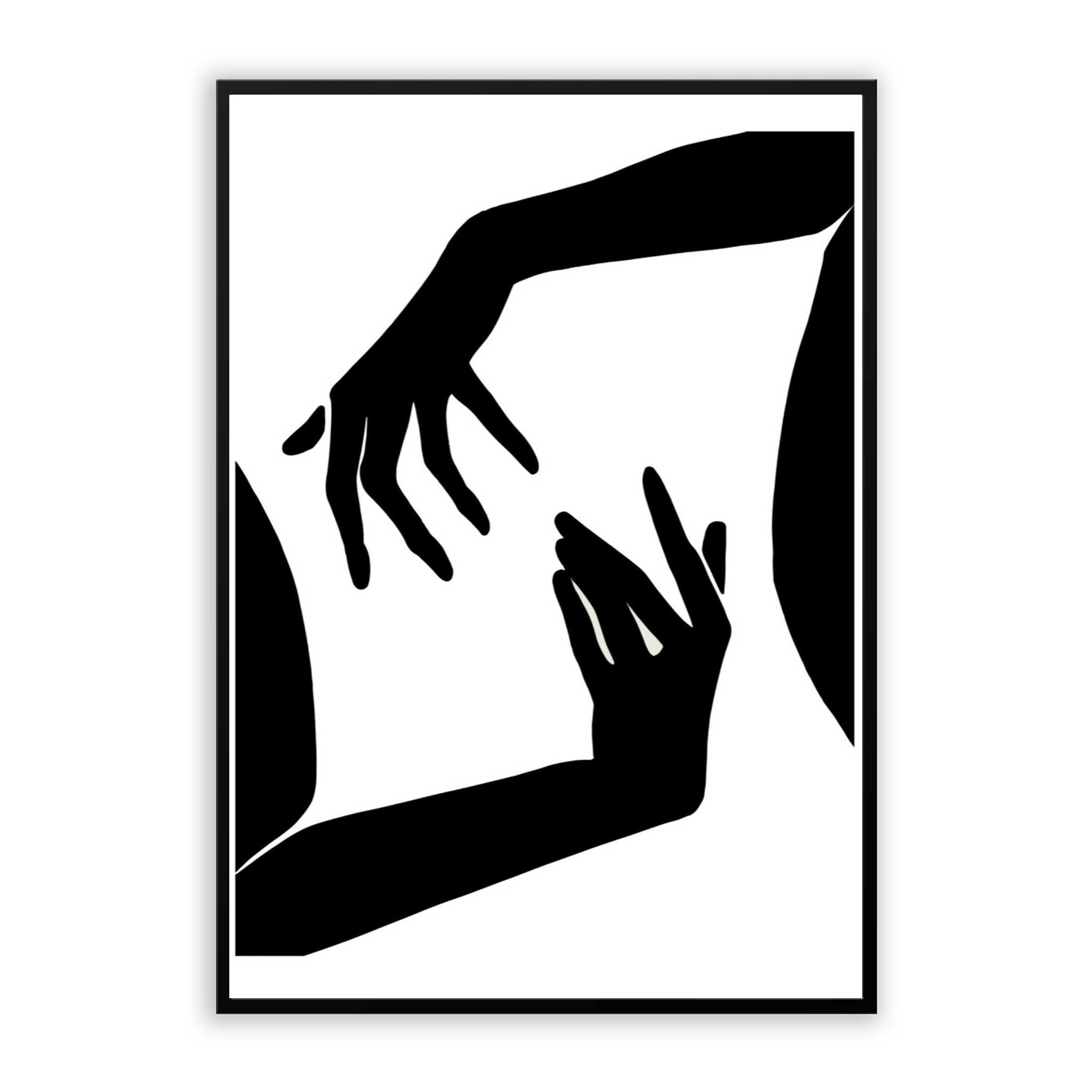 Black And White Print - Hold My hand