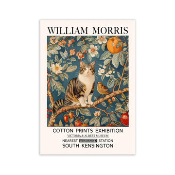 Vintage Cat Print - William Morris