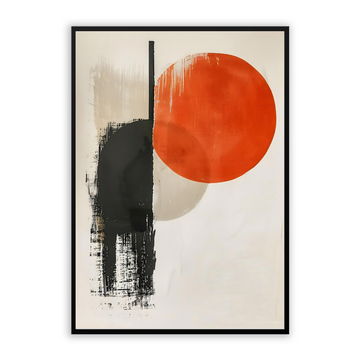 Bauhaus Orange Abstract Print