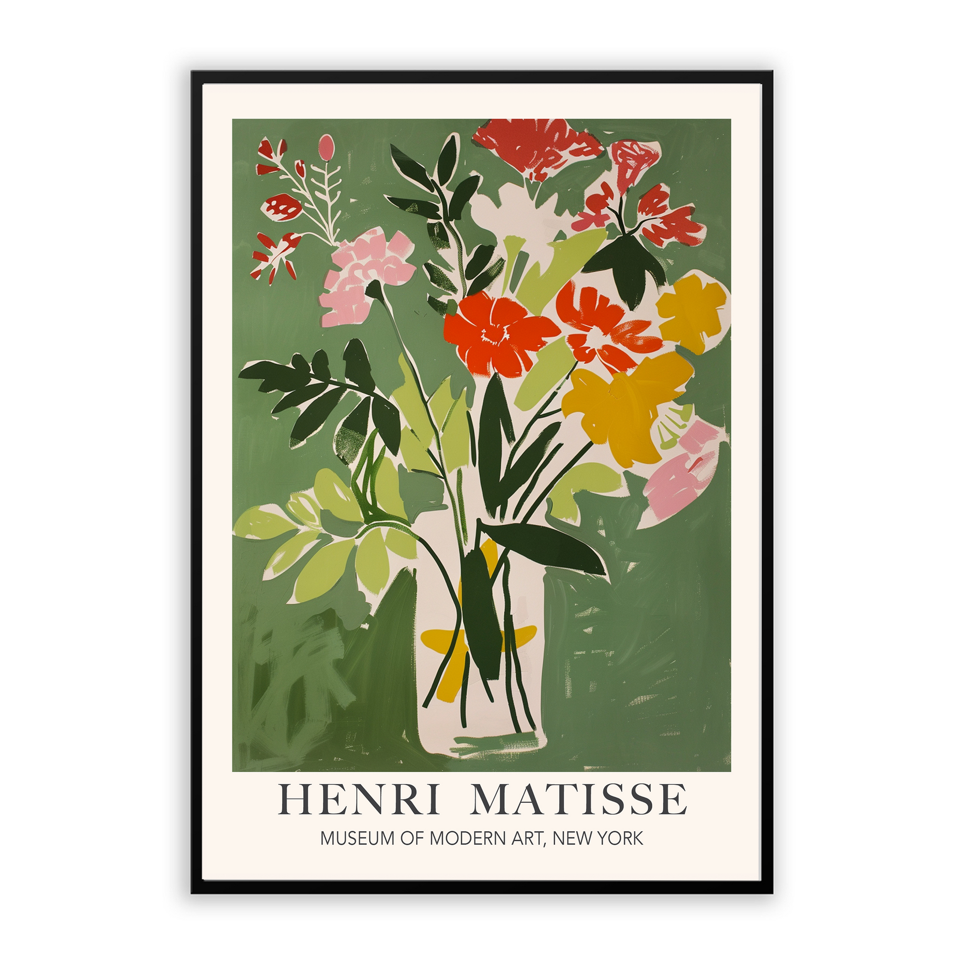 Bold Floral Vase Art Print | Boho & Scandinavian Botanical Wall Art