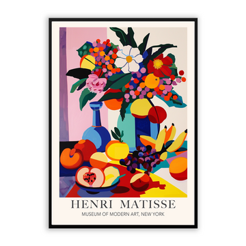 bold floral vase henri matisse botanical art print