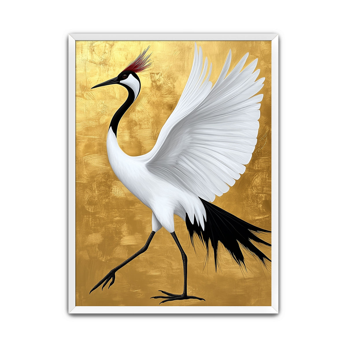old crane wall art, crane wall art print, 