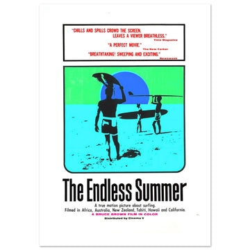 The Endless Summer Classic Movie Poster - Blue, American film, bold colors, classic cinema, #illieeart