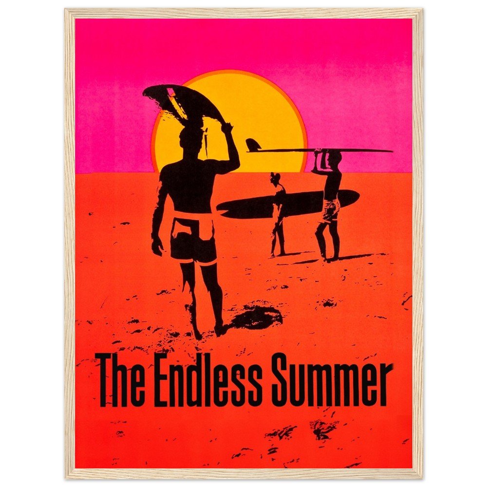 The Endless Summer - Classic Vintage Movie, Framed Print, Surf Movie, The Endless Summer, vintage movie poster, #illieeart