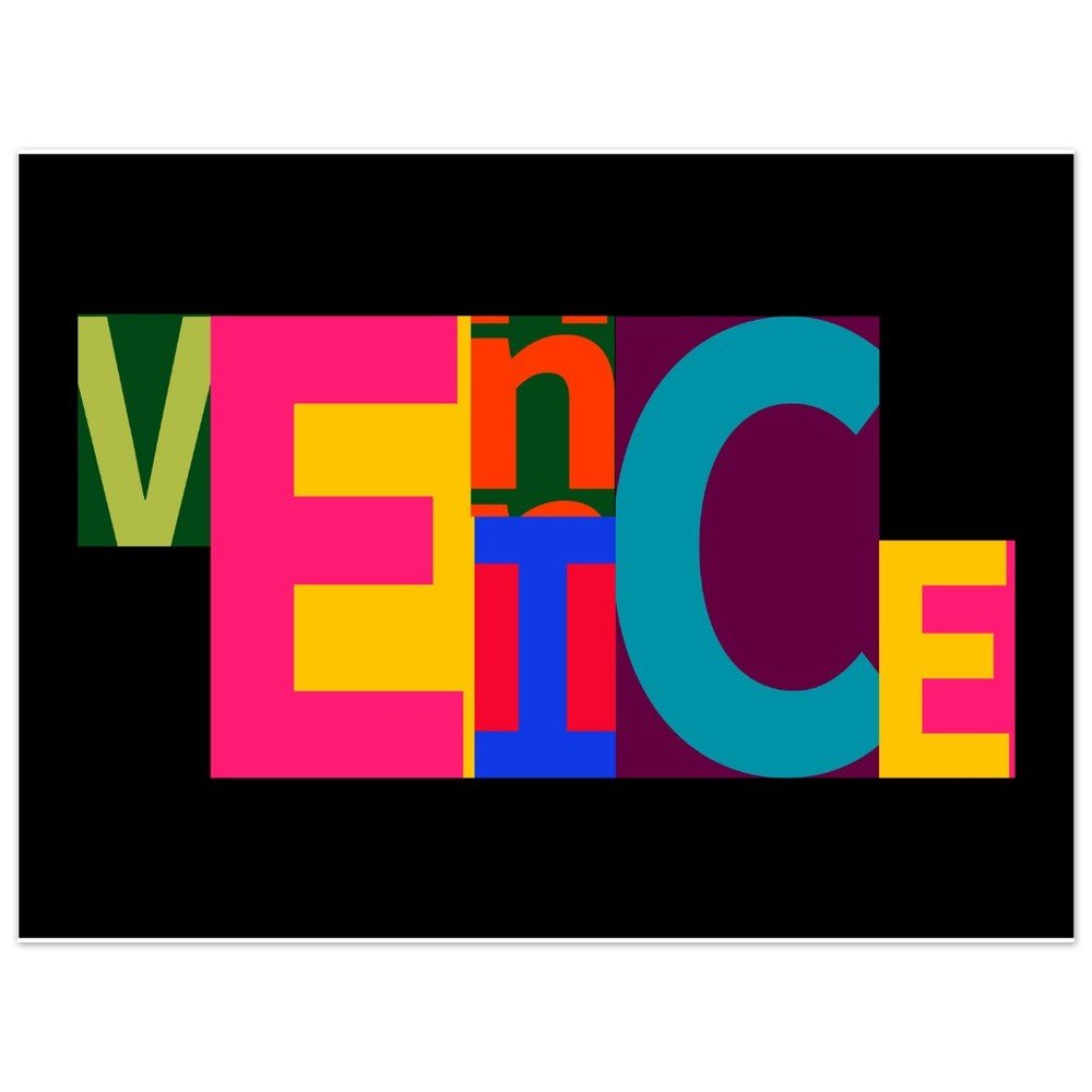 Venice | City Sign Venice, Typography, Venice Art Print, , #illieeart