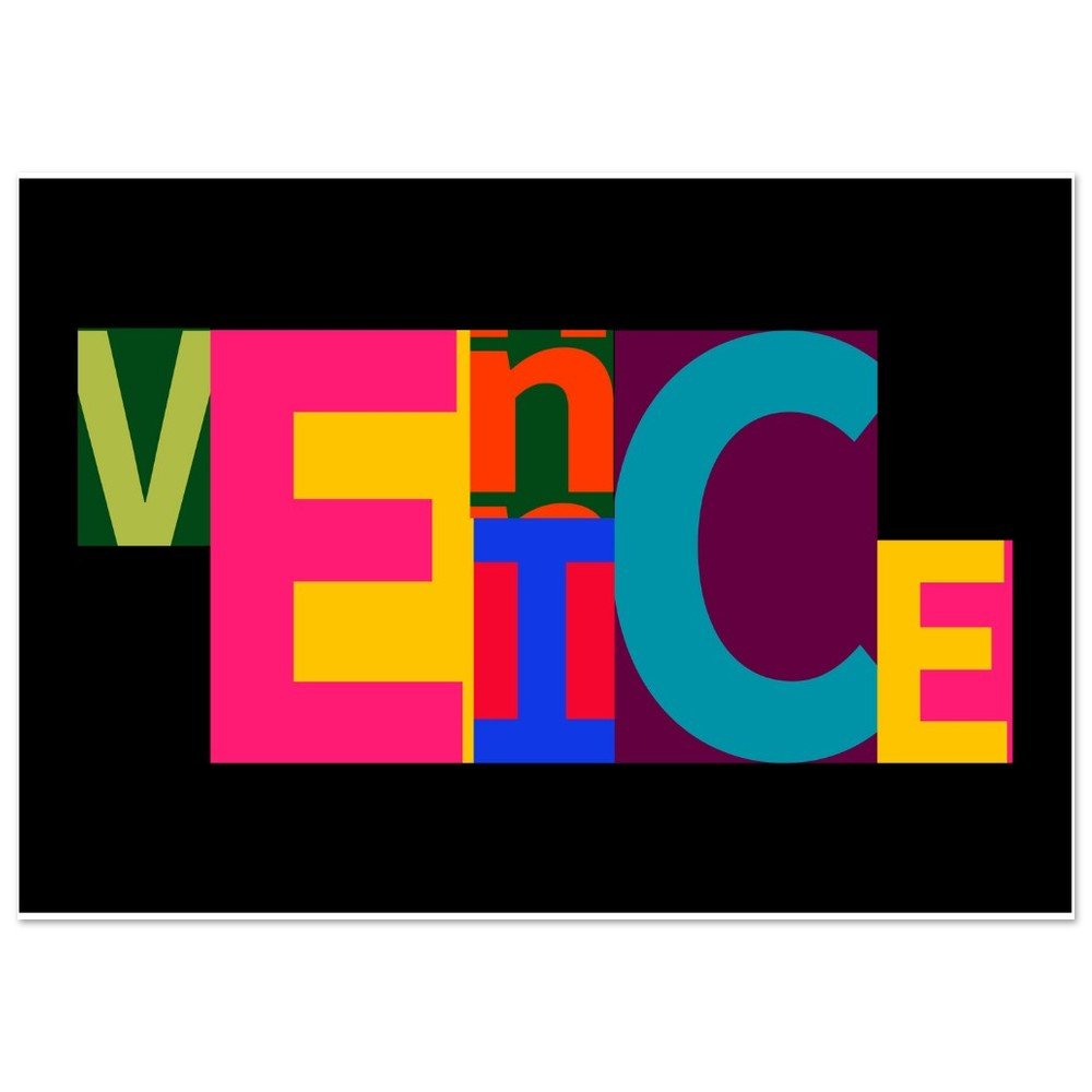 Venice | City Sign Venice, Typography, Venice Art Print, , #illieeart