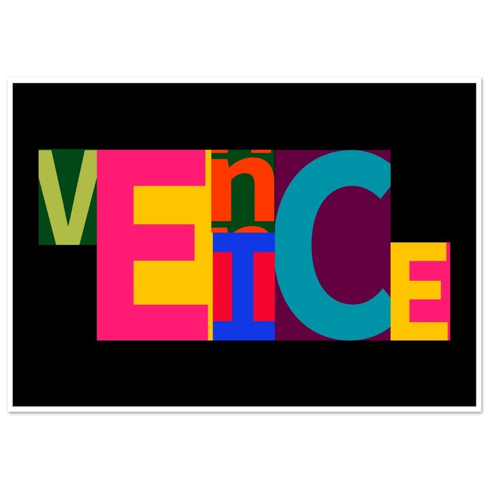 Venice | City Sign Venice, Typography, Venice Art Print, , #illieeart