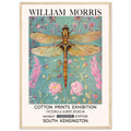 William Morris Framed Print - The Dragonfly, Blue, Floral Background, Framed Art print, #illieeart