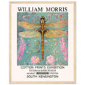 William Morris Framed Print - The Dragonfly, Blue, Floral Background, Framed Art print, #illieeart